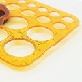 Șablon circular pentru desen și design de bijuterii — plastic, riglă de desen