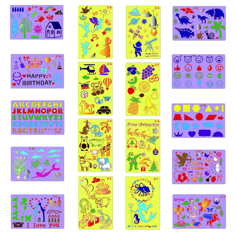 Prozirni šabloni za bojenje s motivima životinja i biljaka – 18 dizajna, DIY. Brand: Painted Enle; Materijal: PET; Ovlašćeni privatni brendovi: Da; IP autorizacija: Ne; Uvoz: Ne