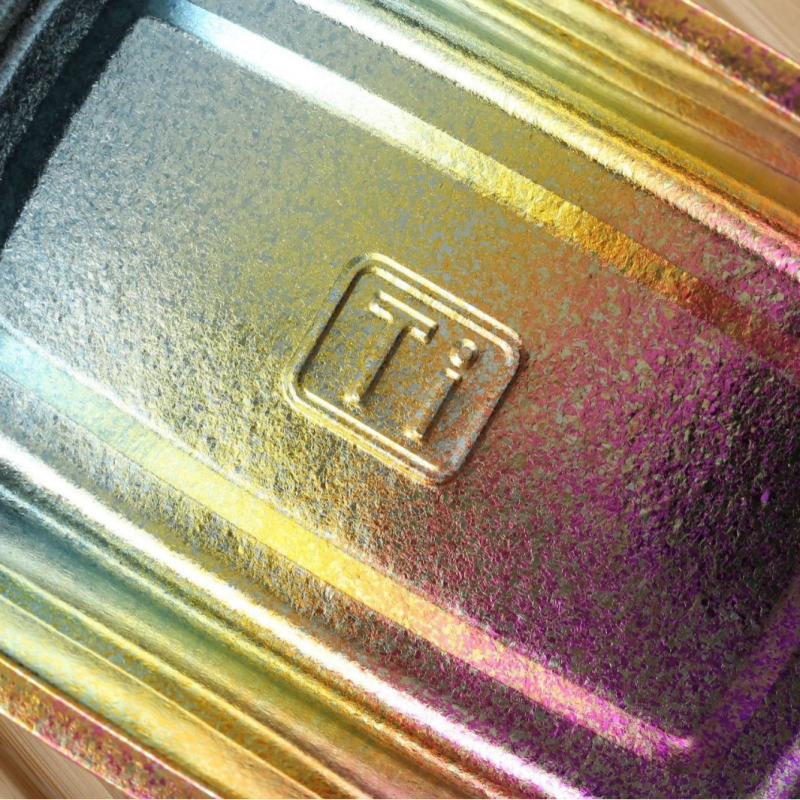 Cutie din titan pur, dreptunghiulară, 800–1000 ml, sigilată și rezistentă la îngheț, cu capac