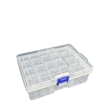 Cutie de depozitare pentru birou cu compartimente multiple pentru mărgele Diamond Painting și componente de bijuterii, rezistentă la praf, capacitate 10 g×60, stil modern minimalist