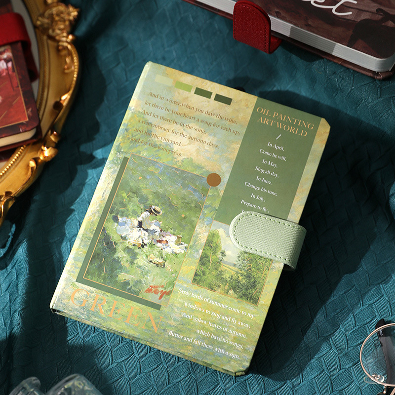 Jurnal Chengpin: motif de lumină și umbră inspirat de Monet, legare cu adeziv, 180 de pagini, hârtie 100 g