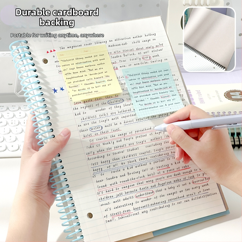 Wengu DXQ010 Caiet A4 stil american, spirală groasă, pentru elevi, liniat, 120 pagini, hârtie 78 g