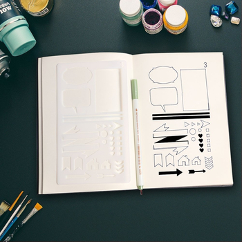 Riglă șablon pentru desen DIY graffiti și album foto, margine cu dantelă decupată, plastic, neimportată, fără autorizare IP