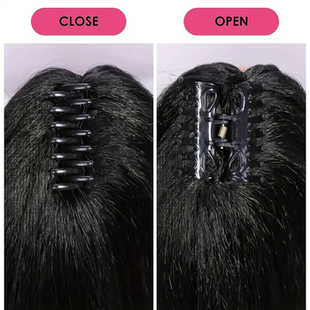 Perucă coadă de cal, pachet de păr, fibre cu temperatură înaltă, vopsire fără căldură, model ZJYKMW, pentru doamne