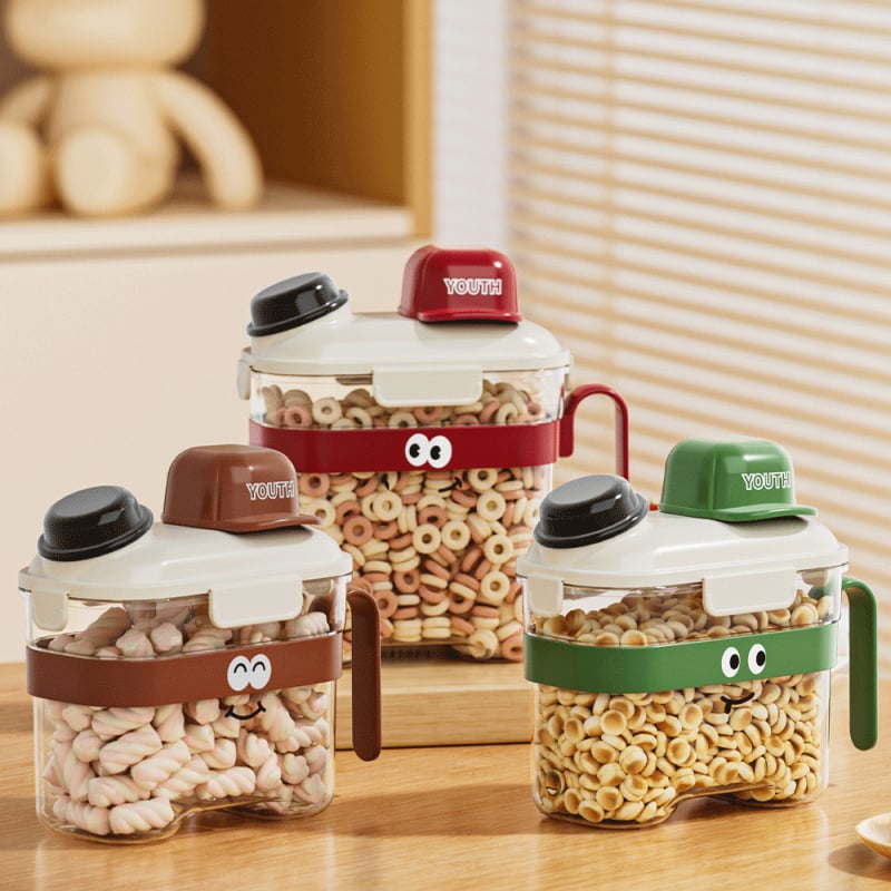 Recipient pentru depozitare orez cu sigilare, protecție împotriva umidității și insectelor, plastic alimentar, capacitate de 10 L sau mai mare, design modern minimalist