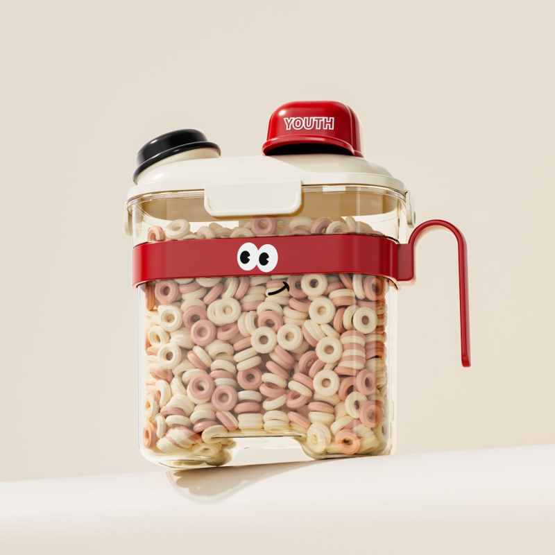 Recipient pentru depozitare orez cu sigilare, protecție împotriva umidității și insectelor, plastic alimentar, capacitate de 10 L sau mai mare, design modern minimalist