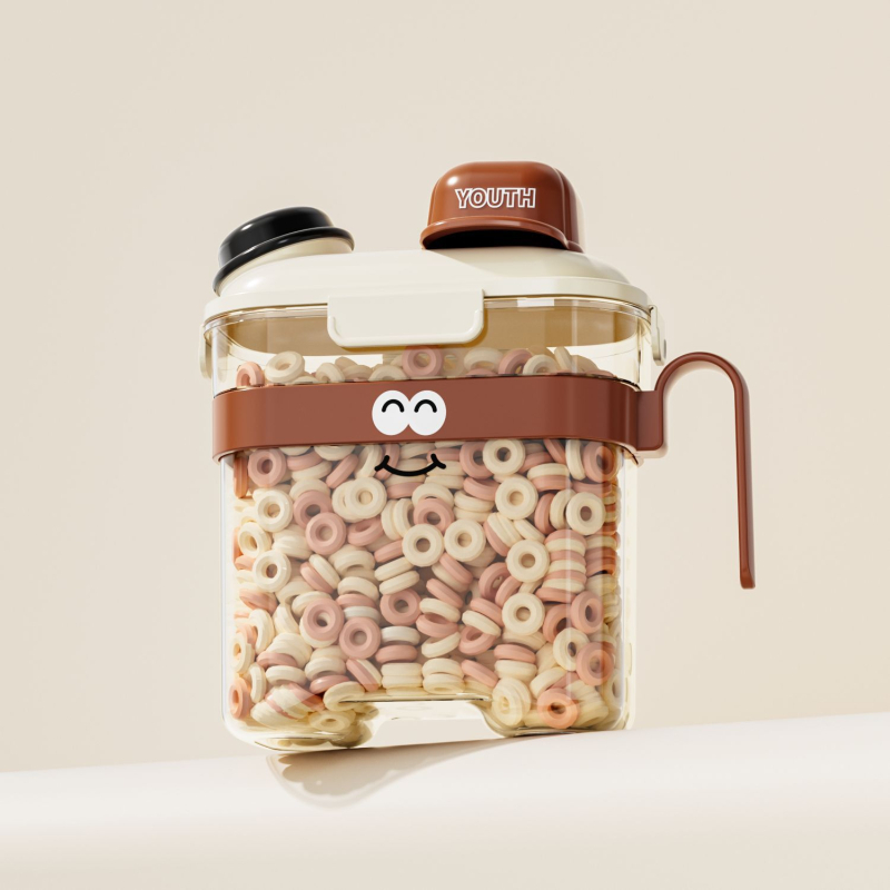 Recipient pentru depozitare orez cu sigilare, protecție împotriva umidității și insectelor, plastic alimentar, capacitate de 10 L sau mai mare, design modern minimalist