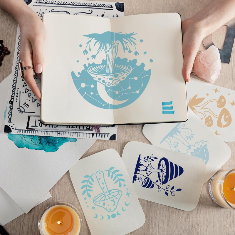 Šablona za slikanje gljiva od PET ploče za tiskanje – DIY grafiti sprej model