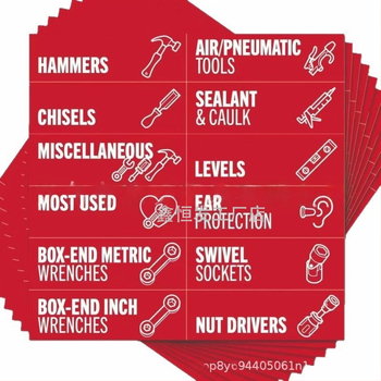 90 kom magnetnih naljepnica za kutiju alata