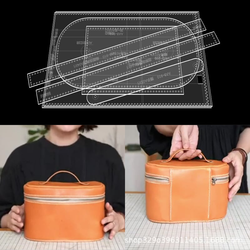 DIY acrylic clutch torba – ručno izrađena torba u stilu alata s uzorkom modela