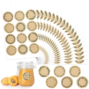 Pravokutna etiketa za džem s ručno pisan tekstom, papir, prilagodljiva, 12 etiketa po stranici