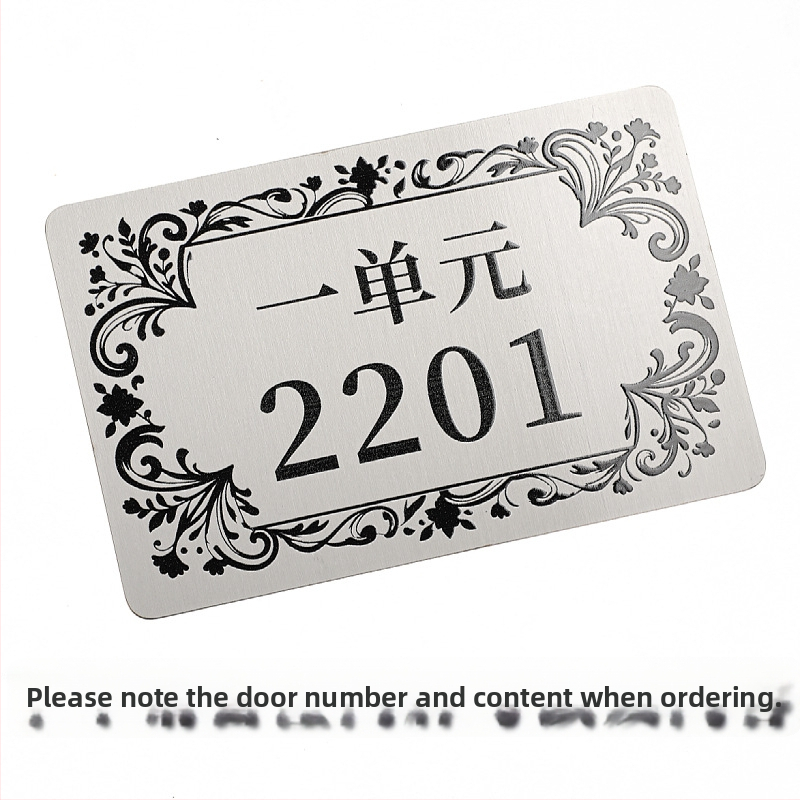 Vlastné kovové domové tabule pre vchody a kancelárie, UV tlač na hliník, nerezovú oceľ alebo meď; určené pre čísla domov, označenia a billboardy