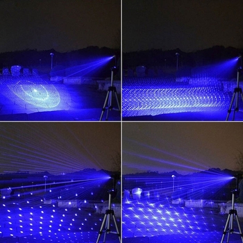 Qiying lézer zseblámpa hosszú hatótávval, hullámhosszak 450/532/650 nm, akkumulátor 16340/18650