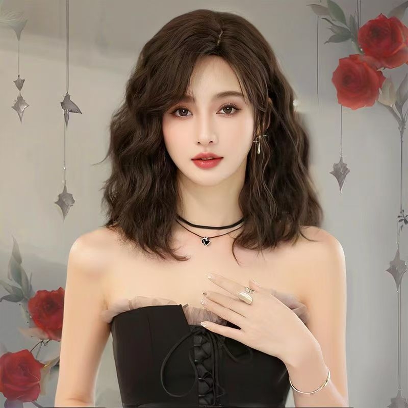 Ženska kratka kovrča perika s potpunim prekrivanje glave, lagana za ljeto, model T-3008, korejski stil, vlakna otporna na toplotu