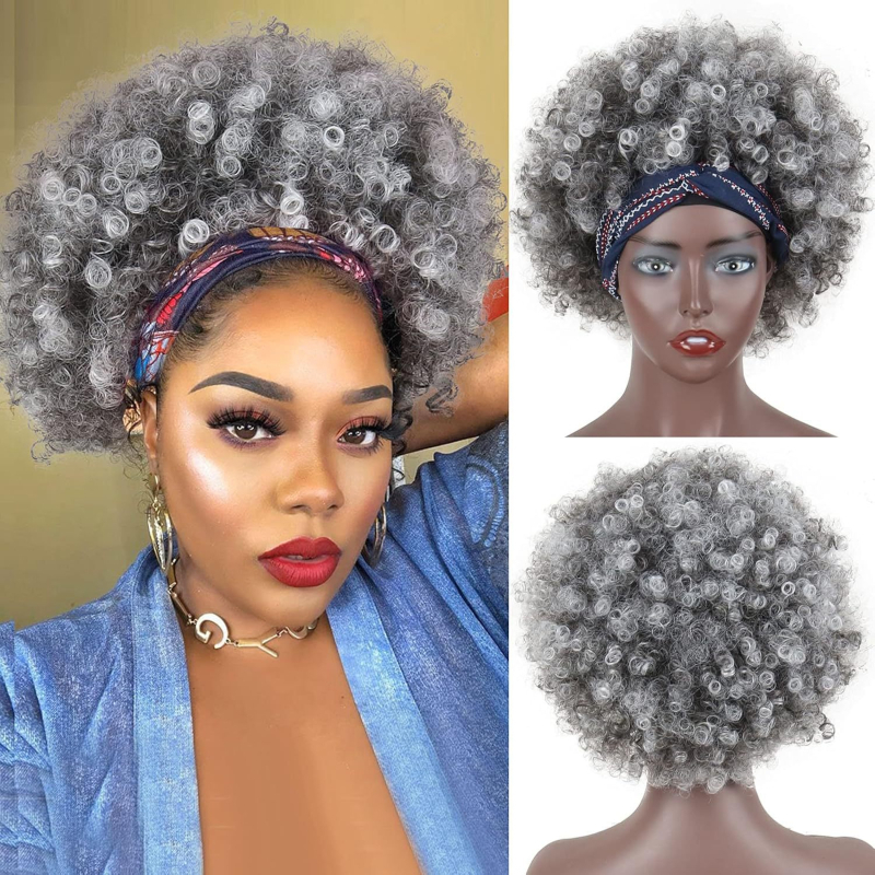 Kratka Afro kovrča perika, model T215, vlakna otporna na temperaturu, za dame