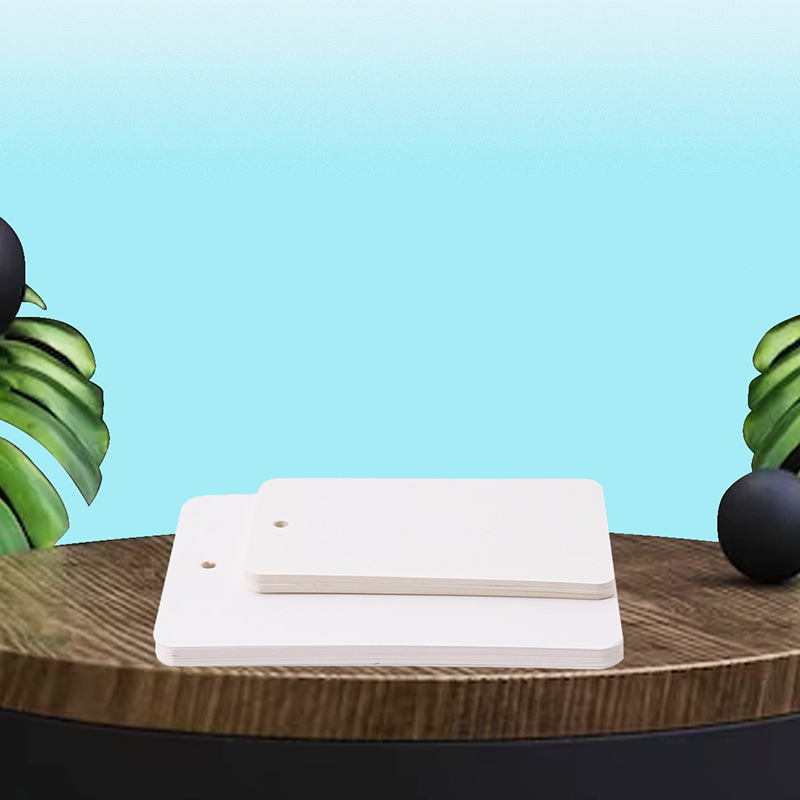 Etichetă goală pentru agățat și mică etichetă din carton – carton 300 g, perforată, imprimare de acasă pentru circulația în depozitul fabricii și înregistrări scrise de mână