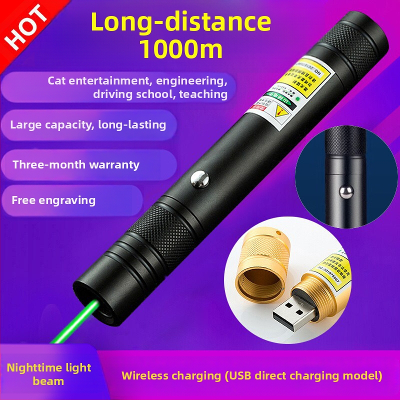 USB laserové pero pre mačky, nabíjateľné, dlhý dosah