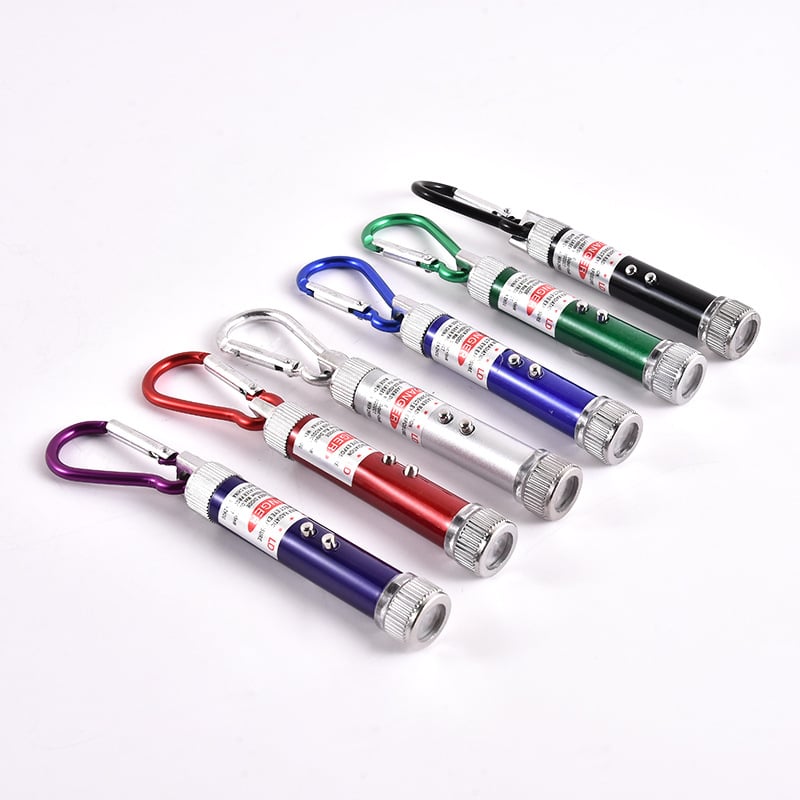 3-u-1 laserski pokazivač crvenog laserom i LED svjetlom, aluminijsko kućište, 1W LED, ručno napajanje, domet do 50 m