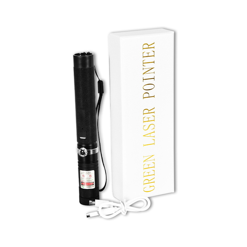 Zeleni laserski pokazivač Hurricane — čvrsto aluminijsko kućište; tiskanje logotipa dostupno; prilagodbe nema (Brand: Hurricane; Materijal: Čvrsto aluminij; Tisak loga: Da; Prilagodba: Ne)