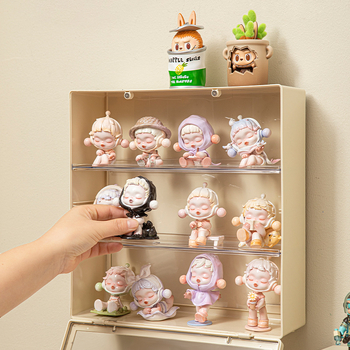 Labubu prozirni zidni akrilni izložbeni okvir za Blind Box Bubble Mart – skladištenje figurica (30×10×30 cm)