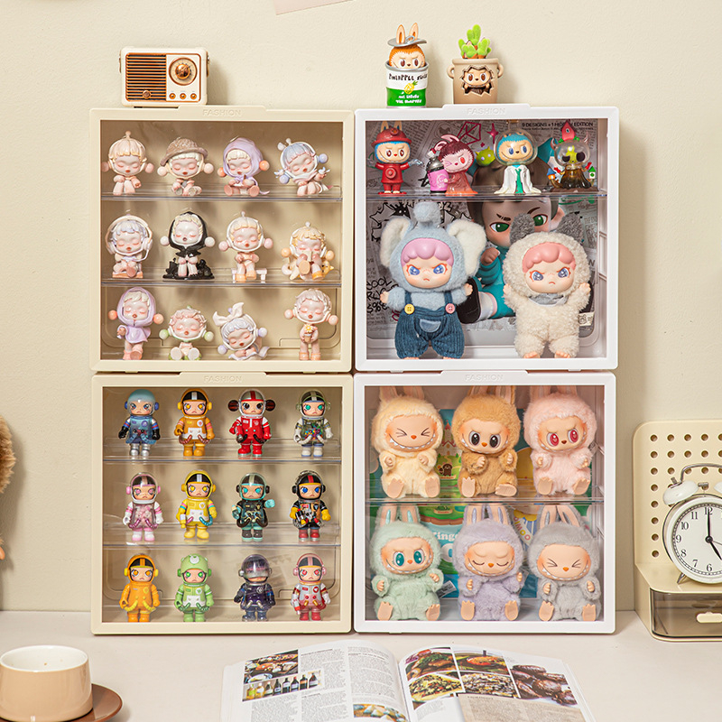 Labubu prozirni zidni akrilni izložbeni okvir za Blind Box Bubble Mart – skladištenje figurica (30×10×30 cm)