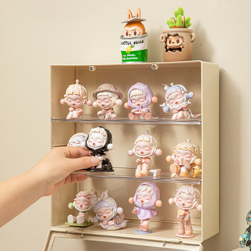 Labubu prozirni zidni akrilni izložbeni okvir za Blind Box Bubble Mart – skladištenje figurica (30×10×30 cm)