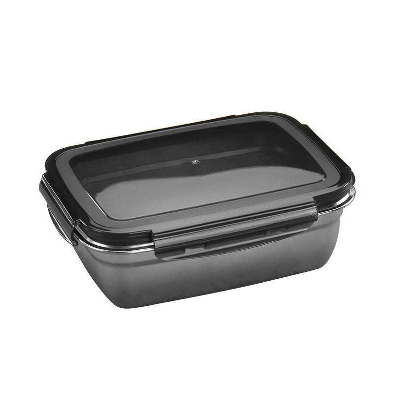 Cutie pentru prânz din oțel inoxidabil 304, pătrată, cutie pentru păstrarea prospectimii, incompatibilă cu microunde, fără izolație