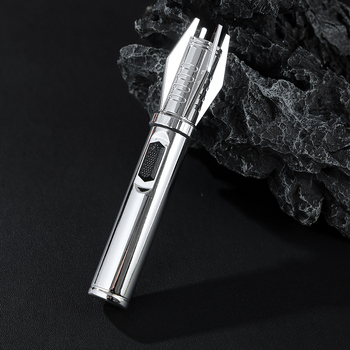 Stilou laser cu iluminare LED și laser infraroșu, corp din aluminiu, alimentat cu baterii, rază până la 500 m