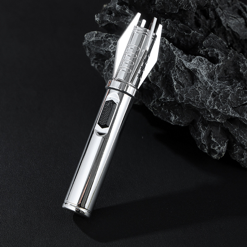 Stilou laser cu iluminare LED și laser infraroșu, corp din aluminiu, alimentat cu baterii, rază până la 500 m