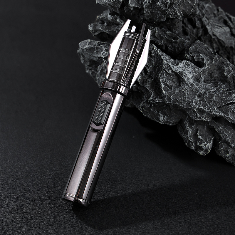 Stilou laser cu iluminare LED și laser infraroșu, corp din aluminiu, alimentat cu baterii, rază până la 500 m