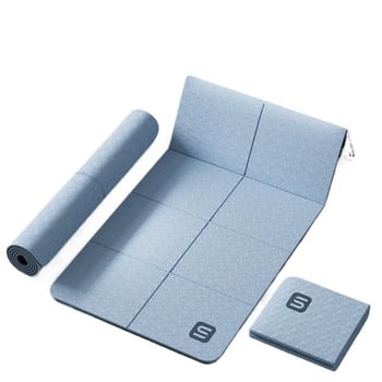 Covoraș de yoga — material TPE, grosime 6 mm, culoare solidă, potrivit pentru fitness și culturism.