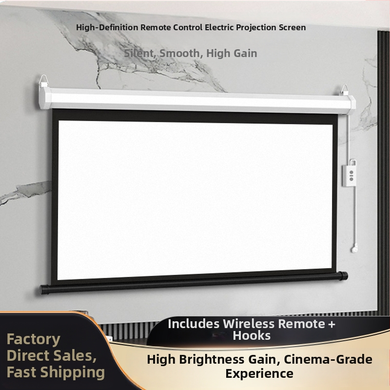 4K Nano motorizirani projekcijski zaslon s daljinskim upravljanjem, zidna montaža, 16:9