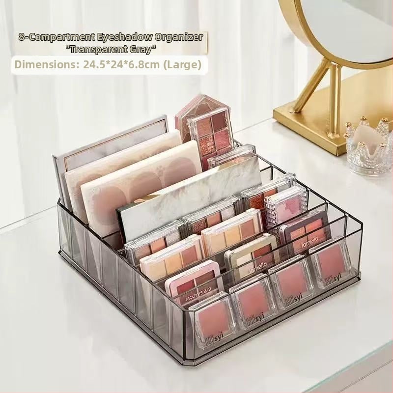 Επιτραπέζιος οργανωτής καλλυντικών με θήκες για κραγιόν, βερνίκι νυχιών και παλέτα σκιών· πλαστικό, στυλ light luxury, βάρος 240–800 g