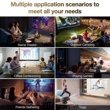 HCS350MAX Pametni gaming projektor s WiFi 6, Android OS, 1080p, prijenosni