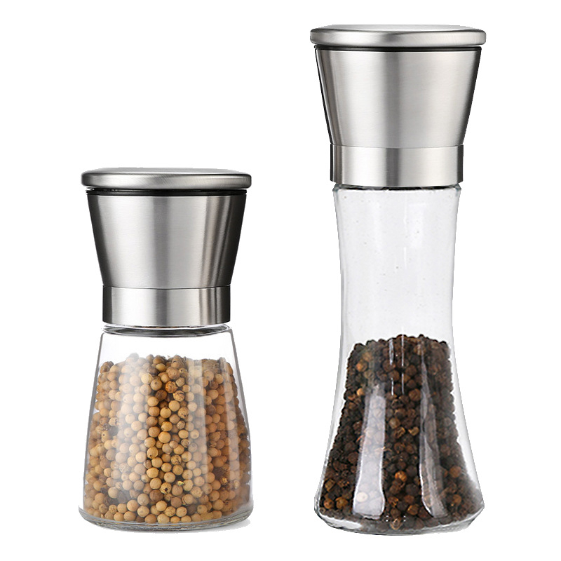 Ručni mlin za papar sa staklenim tijelom, pogodna za čvrste začine, brend Baike Baiju, novi kineski stil