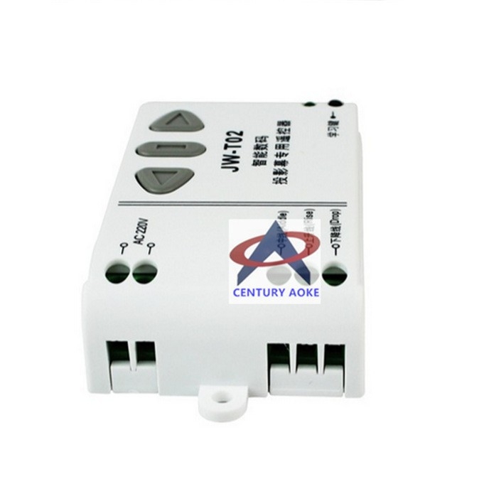 Controler pentru ecran de proiecție cu telecomandă dublă — temperatură de funcționare 60–50°C, potrivit pentru lămpi, motoare și corpuri de iluminat cu ventilator, CE