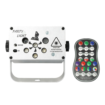 Μίνι φως λέιζερ, μοντέλο R80, LED + λέιζερ, 5V, 120 μοτίβα λέιζερ