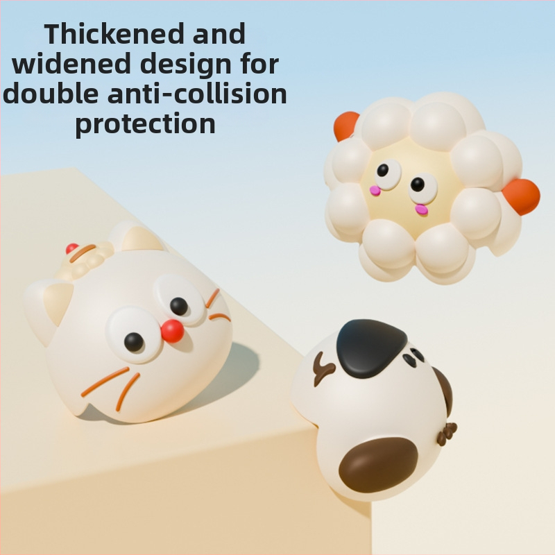 Detská silikónová ochrana rohu stola – guľatý tvar, cartoon štýl, ochrana proti kolíziám
