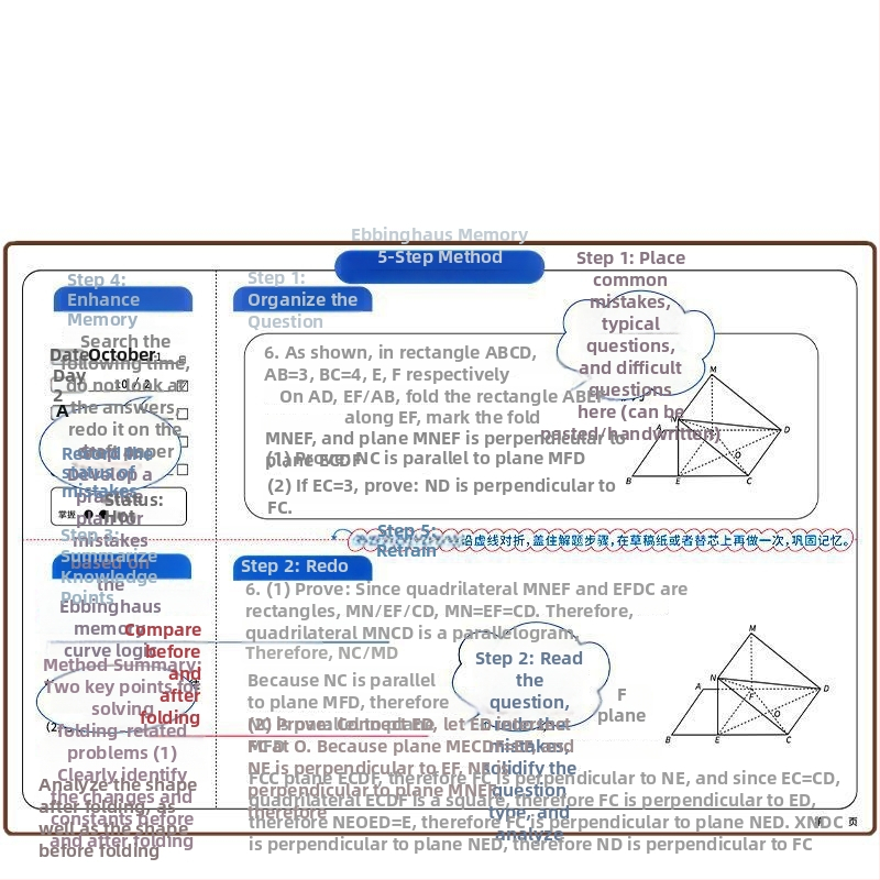 Zadaonica za vježbanje matematike s listovima, papir 80 g, 100–200 stranica, PP korica