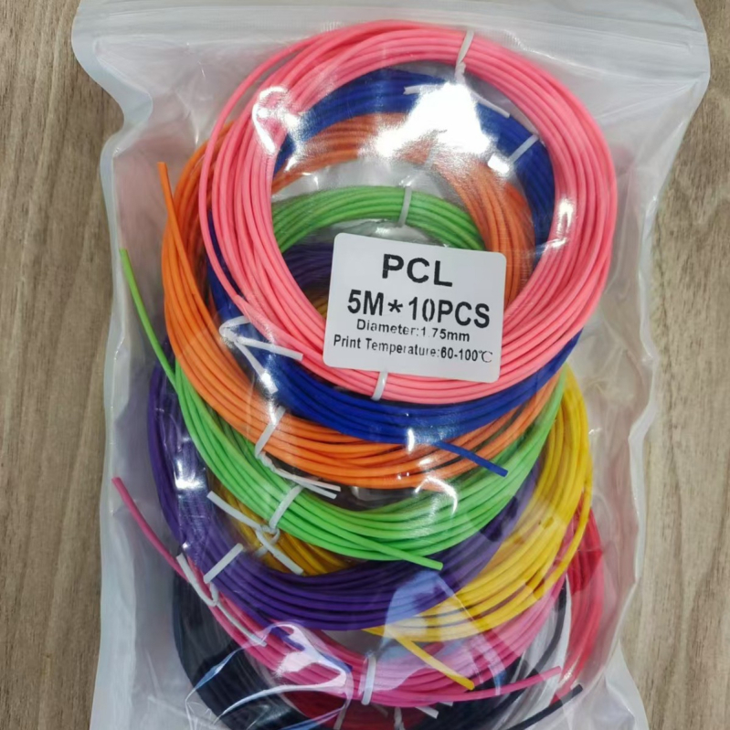 Νήμα για 3D στυλό εκτύπωσης PLA/ABS/PCL, διπλή θερμοκρασιακή συμβατότητα (χαμηλή θερμοκρασία PCL / υψηλή θερμοκρασία PLA), 150–300 g