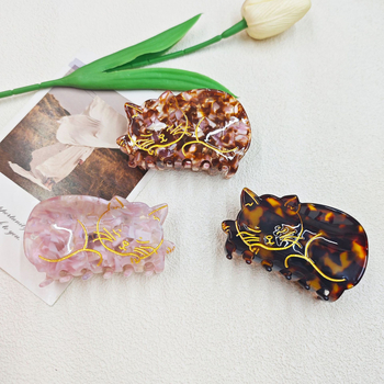 Clip de păr – gheară, realizat manual, brand 橘朵, model A447, stil feminin de zână