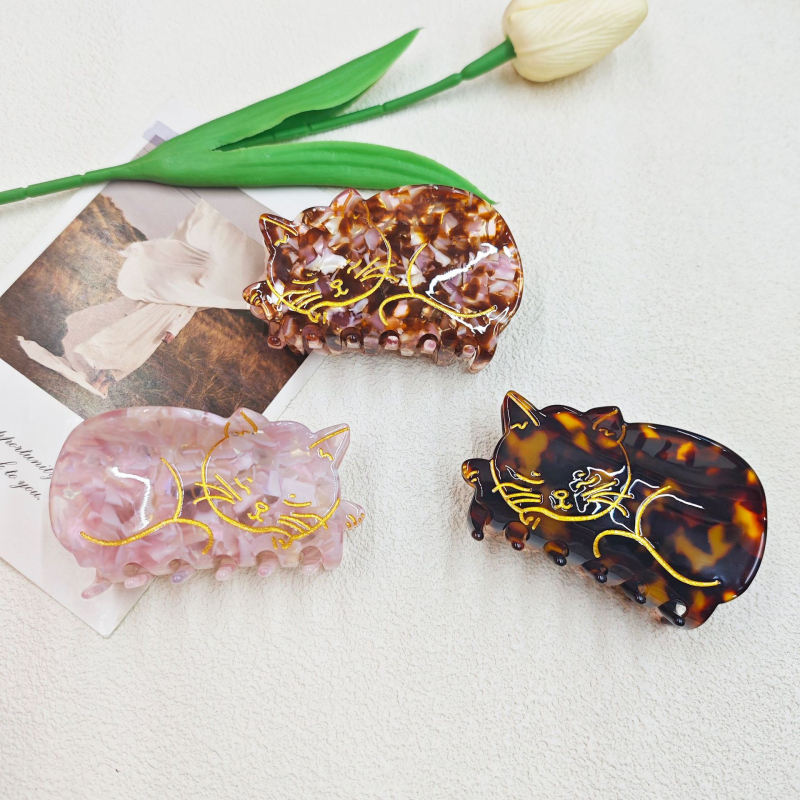 Clip de păr – gheară, realizat manual, brand 橘朵, model A447, stil feminin de zână
