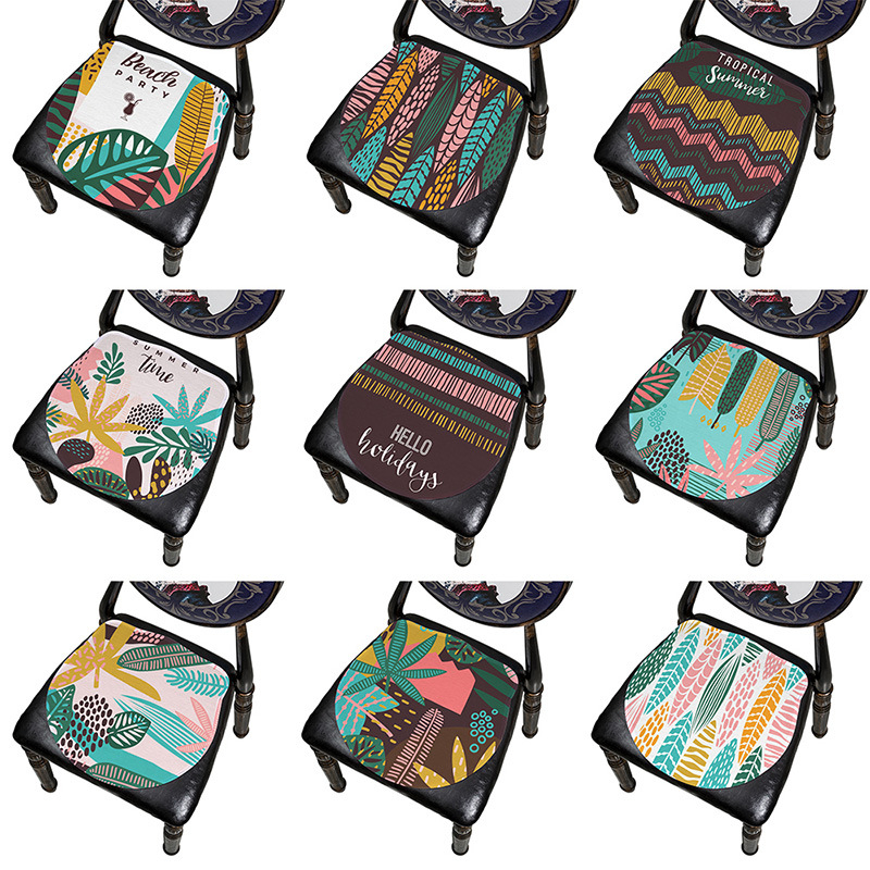 Μαξιλάρι καρέκλας Ice Silk, με μοτίβο φύλλων, μονοκόμματη κατασκευή, από Mr. Bao (Προέλευση: Zhejiang Tiantai)