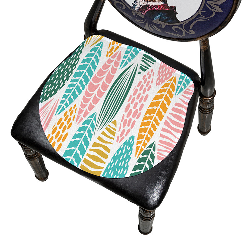 Μαξιλάρι καρέκλας Ice Silk, με μοτίβο φύλλων, μονοκόμματη κατασκευή, από Mr. Bao (Προέλευση: Zhejiang Tiantai)