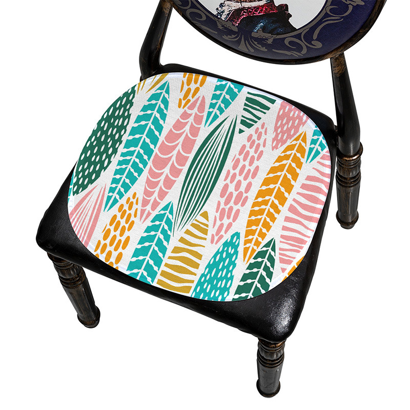 Μαξιλάρι καρέκλας Ice Silk, με μοτίβο φύλλων, μονοκόμματη κατασκευή, από Mr. Bao (Προέλευση: Zhejiang Tiantai)