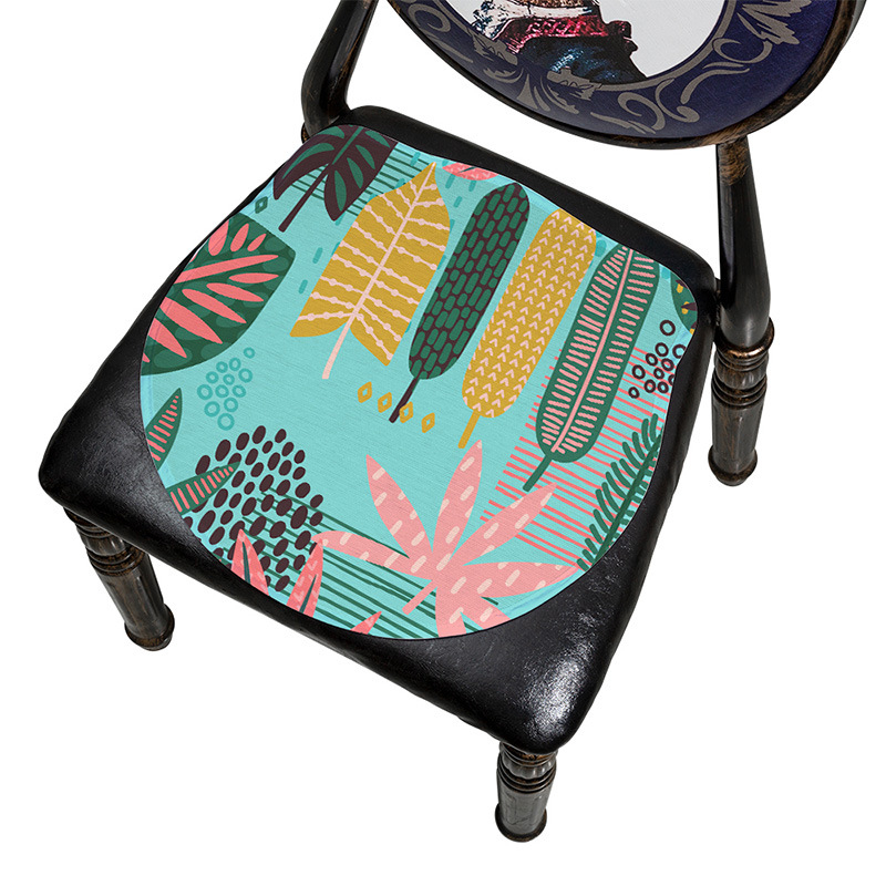 Μαξιλάρι καρέκλας Ice Silk, με μοτίβο φύλλων, μονοκόμματη κατασκευή, από Mr. Bao (Προέλευση: Zhejiang Tiantai)