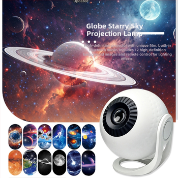 Globe Pro Galaxy Proiector cu difuzor Bluetooth, alimentare USB, telecomandă, lampă de noapte de birou cu cer înstelat