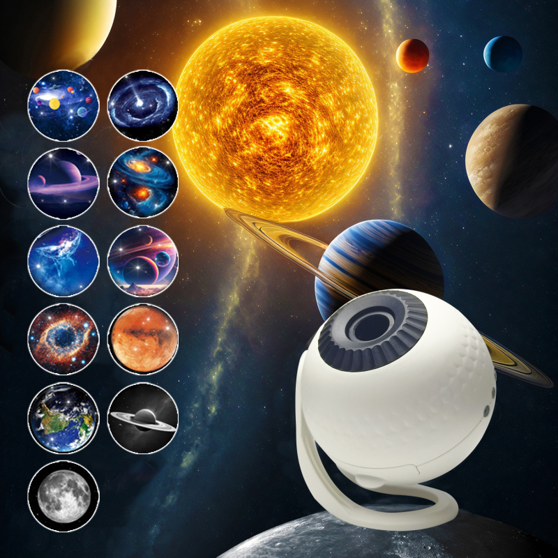 Globe Pro Galaxy Proiector cu difuzor Bluetooth, alimentare USB, telecomandă, lampă de noapte de birou cu cer înstelat