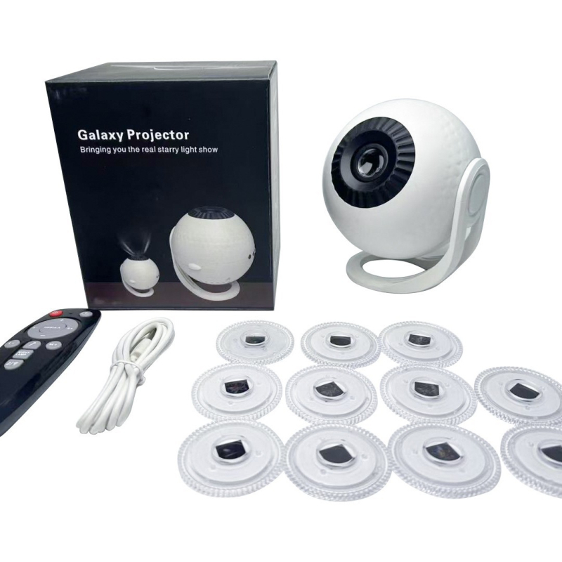 Globe Pro Galaxy Proiector cu difuzor Bluetooth, alimentare USB, telecomandă, lampă de noapte de birou cu cer înstelat