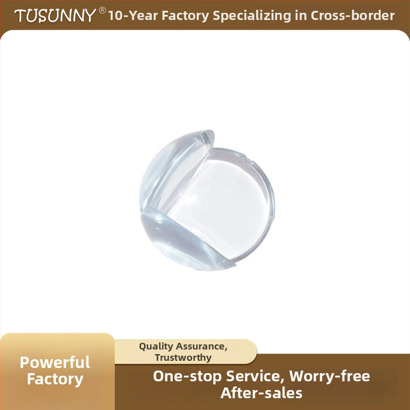 Tusunny сферичен протектор за ъгъл на детска маса — прозрачен силиконов анти-удар предпазител